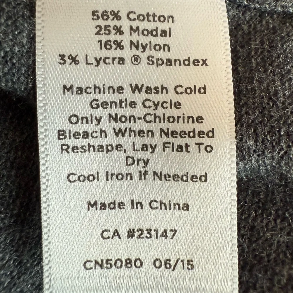Talbots Petite Charcoal Gray Cotton Modal Turtleneck Sweater XLP